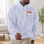 Kapuutsiga sporditreeningkost&uuml;&uuml;m Unisex jooksuriided pikkade varrukatega pullover Pusad Pusa XXL valge