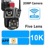 10K 20MP WiFi-kaamera v&auml;listingimustes traadita videovalve CCTV IP-kaamera PTZ 20X suumiga automaatse j&auml;lgimise 2-suunalised helivalvekaamerad 20MP NO SD Card