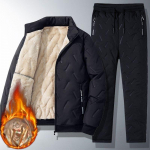 Meeste talvine dressipluus Parka jope komplektid paks soe lambavillane fliisvoodriga 2-osaline komplekt jakk + p&uuml;ksid spordir&otilde;ivad ja kost&uuml;&uuml;mid L