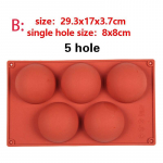 1 tk Fondant k&uuml;psetusn&otilde;u palli kera koogi saia k&uuml;psetamiseks &Uuml;mmarguse kujuga magustoiduvormi silikoonvorm B