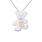 LEA &; ARTHUR - Laste ripatsi motiiv (KARUPOEG) H&otilde;bedane 925 tuhandeid roodiumiga kaetud ja; (E t&auml;ht) Kollase kullaga kaetud