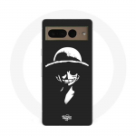 Coque Maniacase pour Google Pixel 7 Pro Monkey D. Luffy black and white