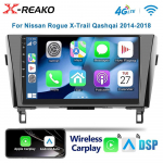 Autoraadio Nissan X-Trail 3 T32 Qashqai J11 2 2014-2018 jaoks Carplay Android Auto Qualcomm Autostereo Multimeediam&auml;ngija 4G 8-tuumaline DSP 8 core 4GB+64GB