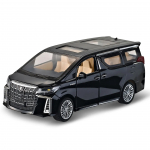 1/32 Toyota Alphard MPV valatud m&auml;nguauto mudelauto miniatuurne tagasit&otilde;mmatav heli- ja valgususte avamise kollektsiooni kingitus poiss A938 must