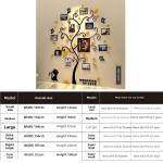 3D kassipuu akr&uuml;&uuml;list seinakleebis elu-, s&ouml;&ouml;gi-, magamistoa- ja lastetoa kaunistamiseks Extra Large