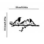 Four Birds on Branch terassilueti metallist seinakunst koju, aeda, &otilde;ue ja sise&otilde;uele. T&auml;iuslik vaia kaunistamine v&auml;litingimustes beež