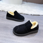 Mood 2024 Soojad karusnahksed mokassiinid Talvised naiste puuvillased kingad Naiste korterid Paksud naiste saapad Vabaaja libisevad lumekingad Zapatos De Mujer 36 pruun