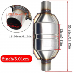 Universaalne katal&uuml;saator 400 elemendiga suure vooluhulga summuti katal&uuml;saator Euro1 &uuml;mmargune roostevaba teras 2'' 2,25'' 2,5'' 3 tolli