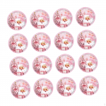 16Pcs Christmas Decoration Plates Pink Accessories Tableware for Baby Shower 7 inch 7 inch
