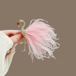 Premium Feather Flamingo Pross Naiste peen k&otilde;rgekvaliteediline pross Temperament Pin Isikup&auml;rastatud &uuml;likonnamantel koos aksessuaaridega