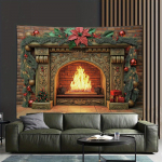 Talvehommiku P&otilde;hjap&otilde;der J&otilde;ulupuu Seinale Riputatav Vaip J&otilde;ulud Seinale Riputatav Puu Seinale Riputatav Imeilus J&otilde;ulupuu Kamin Kingitused 230x180cm
