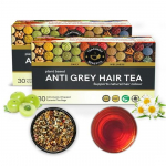 Teacurry Grey Hair Tea - (2 Month Pack, 60 Tea Bags) Helps to regain natural hair color, Boost&rsquo;s melanin production & Lower the hair fall