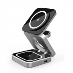 3 in 1 Magnetic Wireless Charger Stand Pad For iPhone 16 15 14 Pro Max iWatch S10 Ultra 9 Airprods Magsafe Fast Charging Station