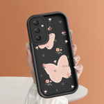 Pehme silikoonist ruudukujulise redeliga printimismustriga telefoni korpus T&auml;iskaanega kaamera p&otilde;rutuskindel kaitse kummist &uuml;mbris Samsungile Samsung A04 pruun