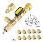 Klapis&uuml;damiku eemaldaja/paigaldaja kliimaseadme liini remondit&ouml;&ouml;riistad kahe suurusega SAE 1/4 ja 5/16 pordiga R22 R410A R404A R407c jaoks