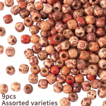 9/29 tk Puidust Materjal Retro &Uuml;mmargune Naturaalne Puidust Helmes K&auml;sit&ouml;&ouml; Helmes DIY K&auml;ev&otilde;ru Kaelakee K&otilde;rvar&otilde;ngad V&otilde;tmehoidja Jalaehe 29pcs