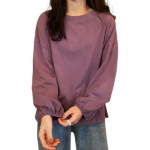 Naiste T-s&auml;rk &Uuml;markaelusega laternaga, pikkade varrukatega elastsed k&auml;tised T-s&auml;rk &uuml;hev&auml;rviline lahtise vormiga pullover Topid igap&auml;evaseks kandmiseks 2XL lilla