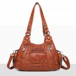 Naiste kott, mood Pehmest nahast &uuml;he &otilde;laga kott Suure mahutavusega kott Retro vaba aja kott one size