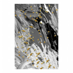 Kalade ja lindude kaasaegne maalimine kullast fooliumist seinamaalinguga l&otilde;uendiprint Dekoratiivne maal Seinakunstitr&uuml;kk Seinakunstipildid kodu kaunistamiseks 20x30cm punane
