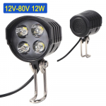 12/36/48/60/80 V mootorratta tuli koos sarvega 4 LED esitulega Veekindel 2 &uuml;hes sarve ja tule l&uuml;litiga elektriline jalgratta taskulamp