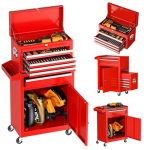 Veerev kummut, lukustuss&uuml;steemiga sahtlikast ja rattad garaaži, lao, t&ouml;&ouml;koja, remondit&ouml;&ouml;koja jaoks (Sinine, Sahtlid) Green