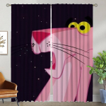 Halloweeni dekoratsioon Roosa Panter k&ouml;&ouml;gi kardinad elutoa kardin kodu interj&ouml;&ouml;ri kardinad 2 t&uuml;kki vahesein varjud W50xH70cmx2pcs-CL