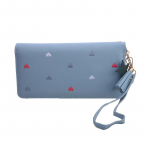 Naiste mood s&uuml;damega pikk nahast k&auml;ev&otilde;ru rahakott, suure mahutavusega mitme kaardi rahakott lukuga siduriga rahakott One Size must