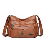 Uued kvaliteetsed pehmest nahast &otilde;lakotid naistele Mitmekihiline klassikaline crossbody kott brown