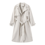 Naiste mantlid Kunstnahast rev&auml;&auml;r Tuulejokk PU avara kolmerealise n&ouml;&ouml;biga Treeningmantel Klassikaline v&ouml;&ouml;ga mantel S&uuml;gis-talv v&auml;limine riietus XL mustjasvalge