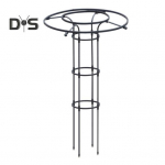 Metallist aiav&otilde;re ronitaimedele, vihmavarjuga kaetud puuriv&otilde;re, vertikaalne taimetugi, ronimisraam potitaimedele, ronililledele 90 cm must