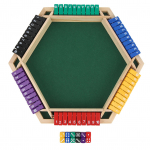 Shut The Box t&auml;ringum&auml;ng 6 m&auml;ngijale 6 v&auml;rvilise k&uuml;ljega puidust lauam&auml;ng Shut The Box 12 t&auml;ringuga