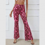 Naiste p&uuml;ksid Water Ripple Print laienevad p&uuml;ksid Slim Fit &otilde;uespordi jooga vabaaja jooksjad 2XL