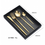 Luxury Stainless Steel Cutlery Set for Western Style Restaurant, Steak Knife and Fork, Spoon, Gift Box Set