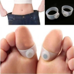 Massage Minceur silicone Pied Toe magn&eacute;tique Anneau Fat Loss Poids la Sant&eacute; (2 paires)
