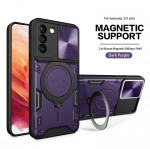 Samsung Galaxy S21 Plus &uuml;mbrise p&otilde;rutuskindlale armor magnethoidiku r&otilde;ngaga telefoni&uuml;mbrised Galaxy S 21 FE S21 Ultra S21FE tagakaas For Galaxy S21 lilla