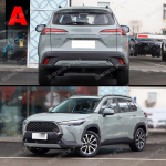 Auto p&otilde;randamatid Toyota Corolla Cross 2024 jaoks Kohandatud auto jalatoed Autokatte vaip Siseaksessuaarid Black-Black