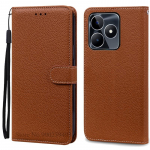 Realme Note 50 &uuml;mbris Nahast Rahakott Klapp Telefonikott Realme Note 50 &uuml;mbrisele Raamatukaas Realme Note50 &uuml;mbrise kate Fundas For Realme Note 50 pruun