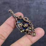 Mystic Topaz Handmade Copper Wire Wrap Jewelry Pendant 2.40 q0n47