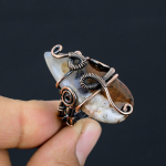 Imperial Jasper Handmade Copper Wire Wrap Jewelry Ring Size 6.5 r0s82