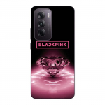Coque de t&eacute;l&eacute;phone - Maniacase - Oppo Reno 12 5G - Silicone - Noir et rose - Motif Diamond
