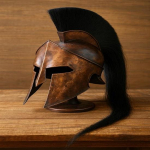 Spartalik S&otilde;dalase Kiiver Musta Harjaga K&auml;sitsi Valmistatud Kreeka Korintose kiiver Pronksviimistlus Cosplay, Ajalooline Rekonstruktsiooni Rekvisiit