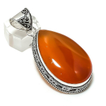Natural Carnelian Gemstone 925 Sterling Silver Jewelry Pendant 2.44 n7e57