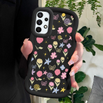 V&auml;rvitud mustriga Big Wave Edge pehmest silikoonmaterjalist Macaron telefoni&uuml;mbris, p&otilde;rutuskindel kaitsev kummist korpus Samsung Xiaomi Poco Redmi jaoks Samsung F22 must
