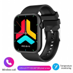 2025 Uus Nutikell Juhtmevaba Laadimine Nutikell Bluetooth K&otilde;ned Mehed Naised Nutikellad Fitness K&auml;ev&otilde;ru Kohandatav Kellasihin black silicone belt