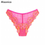 Euroopa suurus Naiste vikerkaare pitsist alusp&uuml;ksid Naiste mitmev&auml;rvilised puuvillase voodriga suvised naiste bikiinid Keskmise k&otilde;rgusega taljega Lollipopi v&auml;rvi aluspesu XL