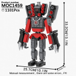 MOOXI Skibidi Tualettlaagri Komplekt MOC Klotsid M&auml;ng Super Titaan Boss Woofer TV Kaamera K&otilde;lar Sireen Mees Boss Ehitusklotsid Laste M&auml;nguasjad