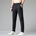 Meeste p&uuml;ksid Summer Ice Silk vabaaja p&uuml;ksid Meeste sirged p&uuml;ksid lahtised elastsed p&uuml;ksid &otilde;hukese osaga kiiresti kuivavad dressip&uuml;ksid p&uuml;ksid 38 must