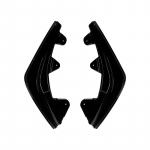 1 paar must/s&uuml;sinikkiust tagumise kaitseraua huul-jagaja-difuusor-spoiler BMW 1. seeriale F20 F21 LCI M Sport 2015-2019 Black