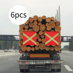 6x Truck Security Flags Weatherproof with Loop and Reflective Strip Mesh Easy to Install Tow