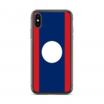 Coque iPhone - Drapeau Laos - iPhone XS - Souple - Mitmev&auml;rviline - Vertikaalne disain